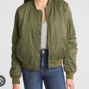 New Gap Bomber Jacket army green womens extra small